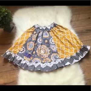 Girls skirt reversible multicolored boutique